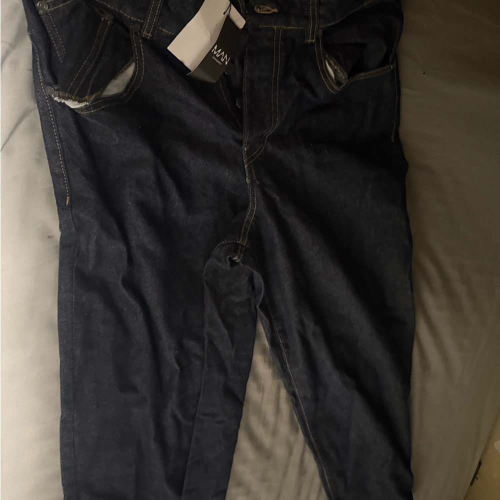 Men's Dark Blue Denim Jeans